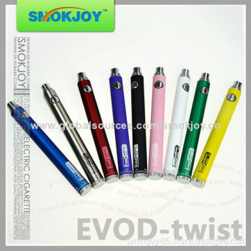 Smokjoy E-cigarette Evod Twist Kit, Variable Voltage eGo Twist Evod Starter Kit, Long Lifespan